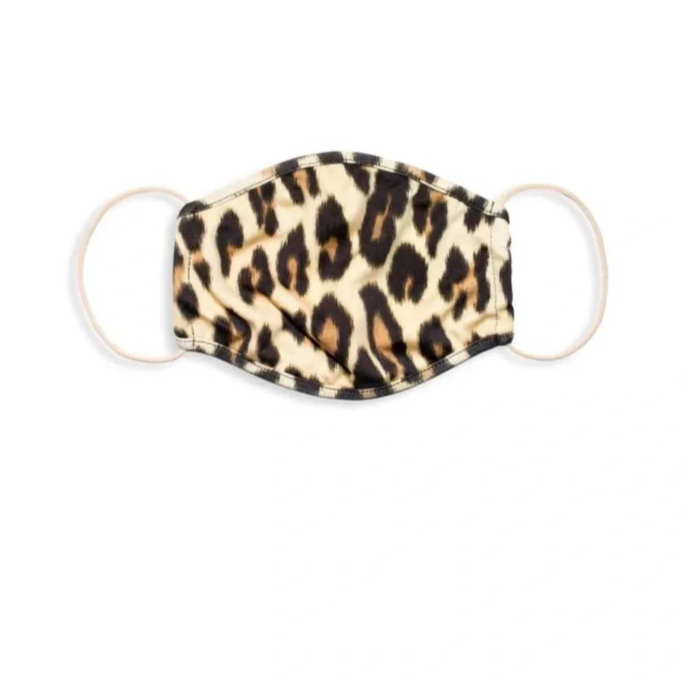 3 for $13. Alice + Olivia Bold Leopard Print Mask with elastic side straps